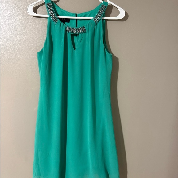 BCX Green Halter Sundress Mini - Picture 1 of 6
